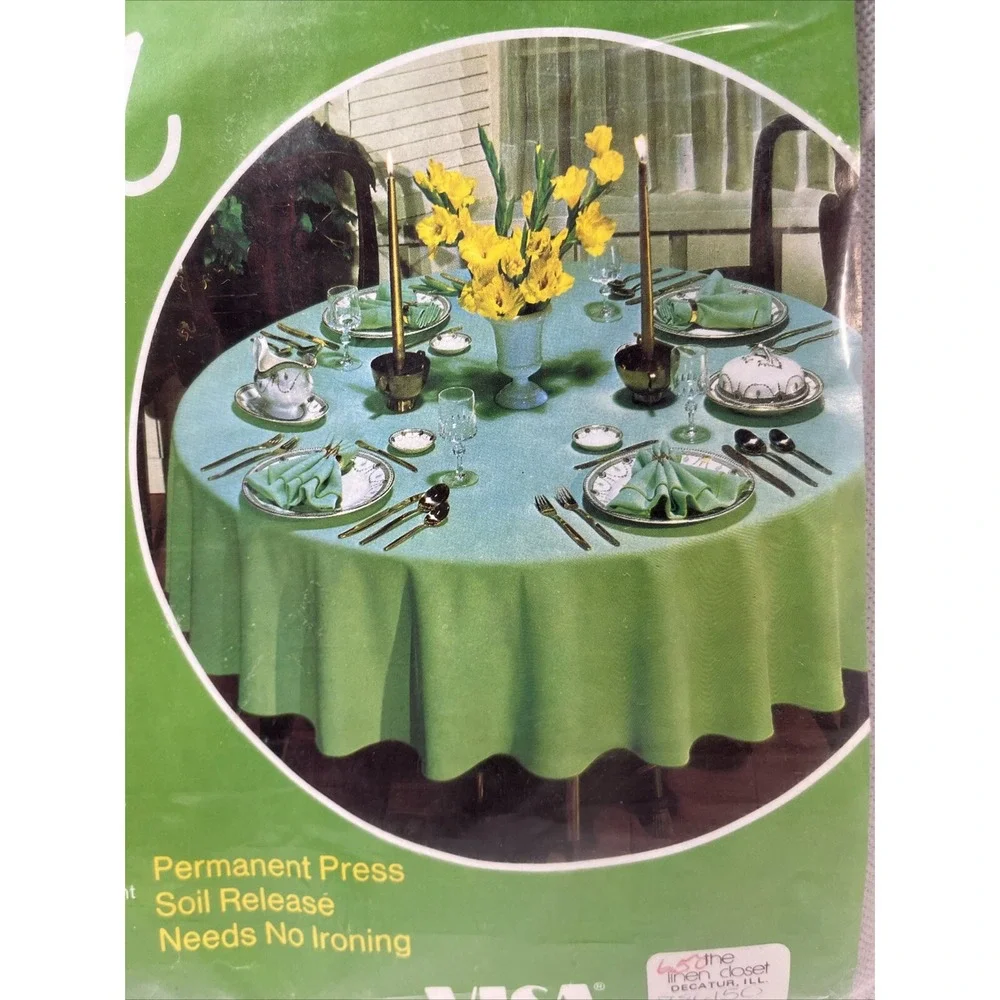 Vtg KEMP & BEATLEY NO. 150 Round Retro 70s Green 52